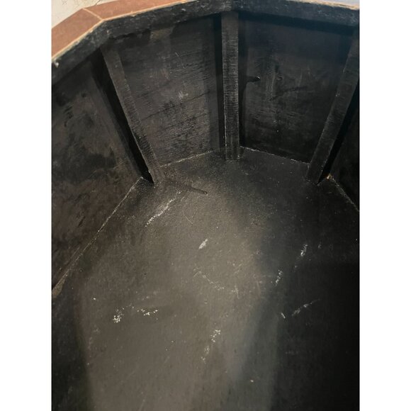 Studded Octagon Faux Leather Storage Box With Lid - Vintage-Inspired Decorative - Picture 12 of 16